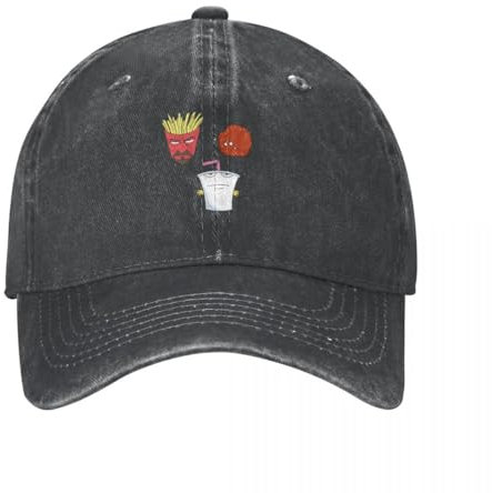 HEBUOUI Baseballmütze Unisex Baumwolle Atmungsaktiv Aqua Teen Hunger Force Frylock Meatwad Master Shake Charakter Aufkleber Druck Cowboyhut Papa Hut Sonnencreme Anime Herren Damen Outdoor Geschenk