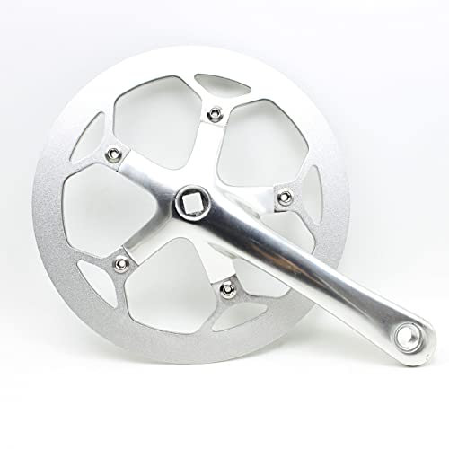 Skdvy Guarnitura Bici,Guarnitura Perno Quadro 53T 170mm BCD 130 BMX Pieghevole Bici Bicicletta Bicycle Crankset Gear Gear Bike Bike in Lega di Alluminio Singola velocità a Catena