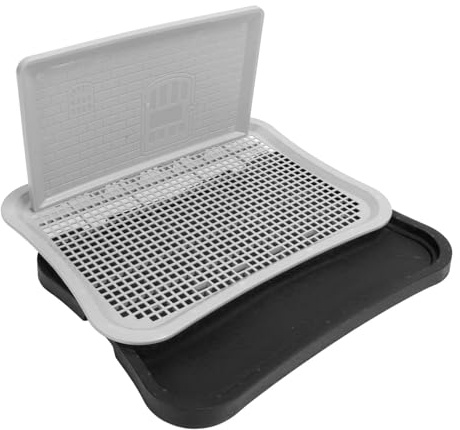 VBESTLIFE Hundetöpfchen-Tablett, Haustier-Hundetrainings-Toilette für den Innenbereich mit Wandsäule, Hundetöpfchen-Trainings-PIPI-Pad-Halter für Kleine und Mittelgroße Hunde, 50,8 X 38,1