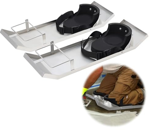 Daneried Concrete Knee Boards,Stainless Steel Concrete Knee Boards Slider 28”x 8”Concrete Knee Pads Moving Sliders For Concrete Finishing