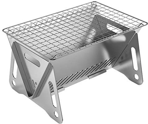 Wood Burning Camping-Stove Folding With Pot Stand Portable Stainless Steel Grill Backpacking Stove For Hiking Picnics