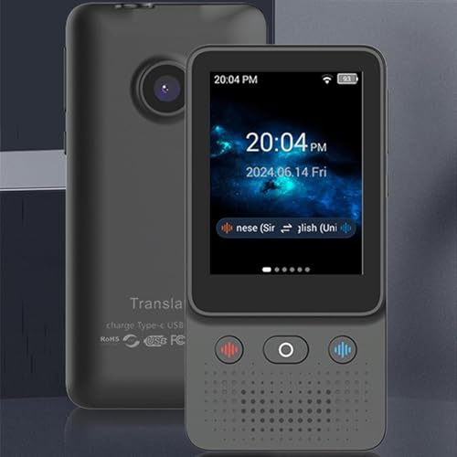 Zwei -Wege 138 Sprachen Sprachübersetzer -Gerät mit Sofortiger Offline -Übersetzung, 3 Touchscreen Tragbarer Übersetzer für Reisegeschäft, kein WLAN Erforderlich (1000 -mAh