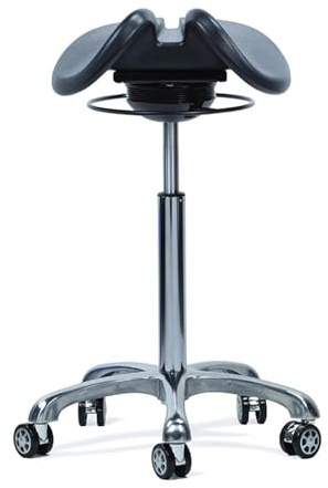 SFKLYU Tabouret Selle Réglable en Deux Parties, Chaise Ergonomique pour Esthéticienne, Salon, Tatouage, Spa, Clinique Dentaire,A1,55~69CM