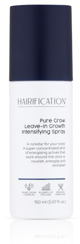 Hairification Pure Grow Leave-In Spray for Fine Thinning Hair 150ml | Botanical Hair and Scalp Mist with Biotin, Niacinamide and Caffeine. Supports Healthier-Looking Fuller Hair.