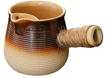 Teiera in ceramica da 500 ml, resistente teiera in porcellana per esterni, bollitore, acqua calda, caffè, 17 x 10 cm