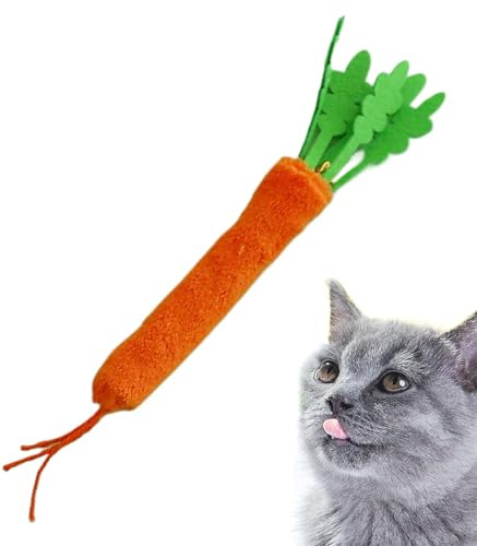 Générique Carrot Toy for Dogs | Interactive Cat Toy | Soothing Resistant Chew Stick with Bell for Play