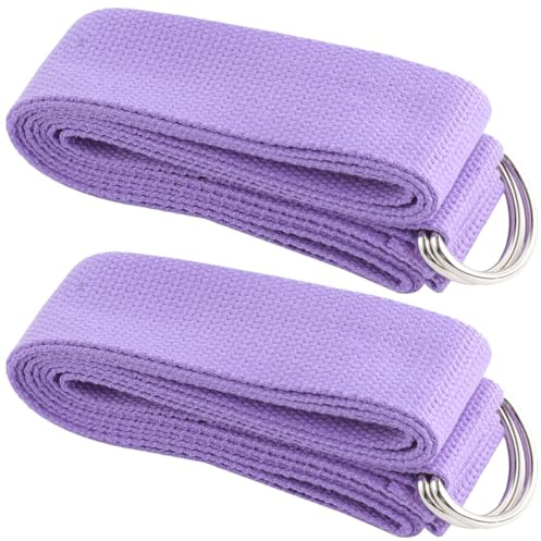 MUELODSIC 2 pièces Bande Élastique de Yoga Légère et Tissu Coton-Polyester Bande Exercice Portable pour Étirement Musculation Pilates et Remise Forme