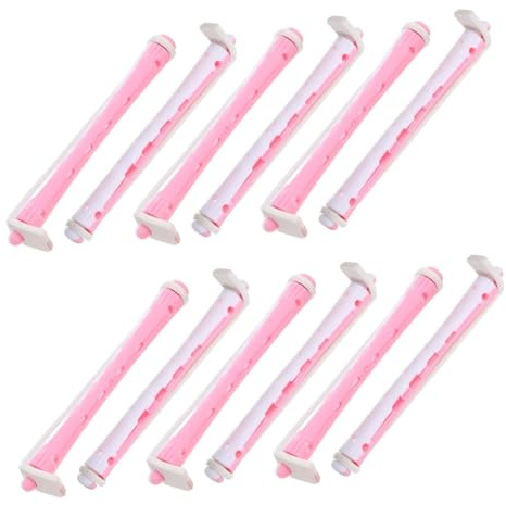 MUCKLILY 24pcs Hair Perm Kit Rollers Perm Stick Hair Curlers Flexible Pp Material Create Curls Home DIY Use for Women