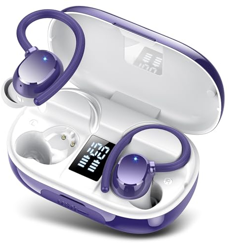 Bluetooth Kopfhörer Sport, Kopfhörer Kabellos Bluetooth 5.3 HiFi Stereo, 128Std Spielzeit In Ear Kopfhörer mit ENC Noise Cancelling Mics, Ohrhörer mit LED-Anzeige, IP7 Wasserdicht Kabellose Kopfhörer