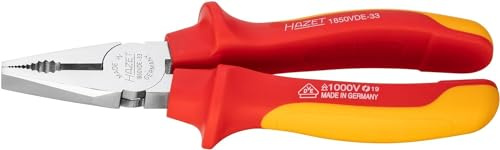 HAZET Kombizange, schutzisoliert 1850VDE-33, Länge 180 mm | hochglanzverchromt, schutzisoliert, IEC 60900:2018, DIN ISO 5746, Länge 180 mm, 246 g, Länge: 180 mm