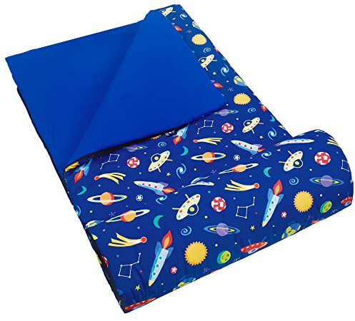 Wildkin Schlafsack für Kleinkind Jungen und Mädchen, Inklusive Kissen und Stuff Sack, perfekte Größe für Schlummer-Partys, Muster koordinieren mit unseren Nap Matten und Brotdosen