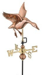 Good Directions Cottage Landing Duck Copper Weathervane - Quality Wind Vane - H63 x W30 x L40 cm