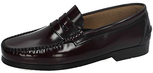 ZAPATOP 4026 Castellanos de Piel para Caballero - Elegancia y Comodidad para Cada Ocasión Hombre Zapatos MOCASÍN Burdeos 42