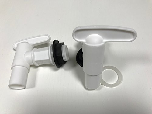2 X GRAF Auslaufhahn 19 mm (3/4) mit Dichtung und Mutter für Regentonne Fässer Regentonnen Regenfässer Fässer usw.
