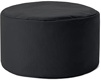 Lumaland Sitzsack Pouf (50 L) | Kompakter Sitzsack mit 3-in-1-Funktion: bequemer Hocker, praktisches Tischchen & stylischer Fußschemel für in- & Outdoor I Mit Flexibler EPS-Füllung | Ø 25 x 45 cm