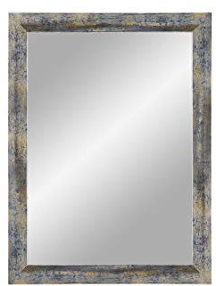 ByMoris Spiegelrahmen Blau Silber Gold 70x150 cm Wandspiegel Deko-Spiegel mit MDF-Holz Rahmen Modern Vintage alle Größen individuell Maß gefertigt 100% Made in Germany