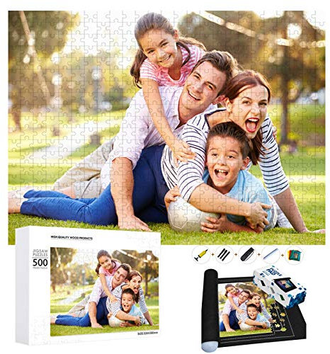 Foto Puzzle Personalisiert 1000 500 300 120 Teile für Erwachsene Jungen Mädchen Holzpuzzle,Puzzle mit eigenem Foto gestalten,ideal als persönliches Fotogeschenk
