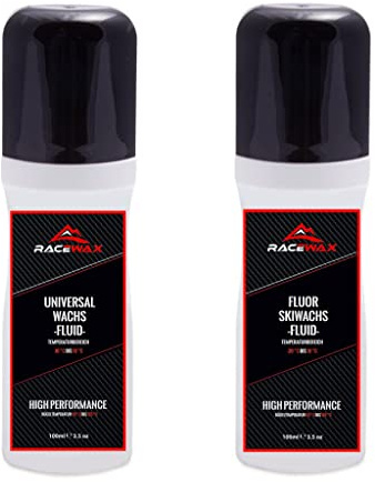 RaceWax Doppel-Pack fluoriertes Universal Skiwachs Wax flüssiges Spezialgleitwax Fluor