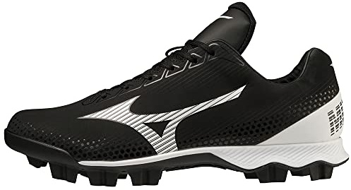 Mizuno Wave Lightrevo Baseballschuh für Herren, Schwarz/Weiß, 43 EU