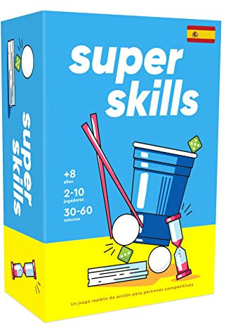 The World Game Super Skills - Juego de Mesa Divertido Lleno de Acción para Niños y Adultos - Regalo para Todas Las Edades - En Español