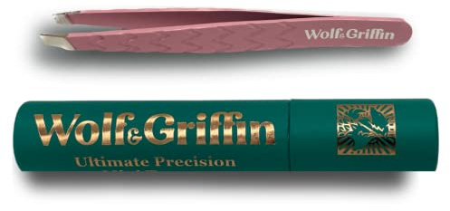 Wolf & Griffin Mini Tweezer | Professional Eyebrow Tweezers for Men & Women | Perfect for Facial Hair Removal | Stainless Steel