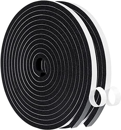 Dichtungsband Selbstklebend Türdichtung für Türen Fenster, 6mm(B) x6mm(D)/10m(L) Schaumstoffband Gummidichtung für Kollision Siegel Schalldämmung Schwarz