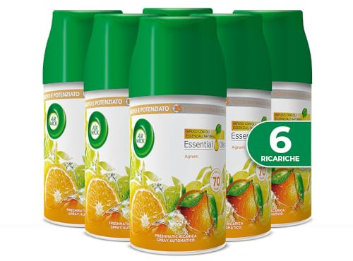 Airwick Freshmatic Ricariche Agrumi, Profumatore per Ambiente, 250 ml, Confezione da 6