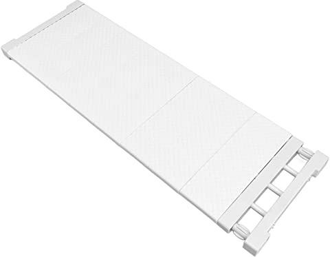 Erweiterbar Kleiderschrank Einlegeböden, 24cm Breite Verstellbares Ausziehbarer Schrankregal, Nagelfrei Teleskop Regaltrenner für Kleiderschrank Schrank Küche Badezimmer Bücherregal, Länge 75-120cm