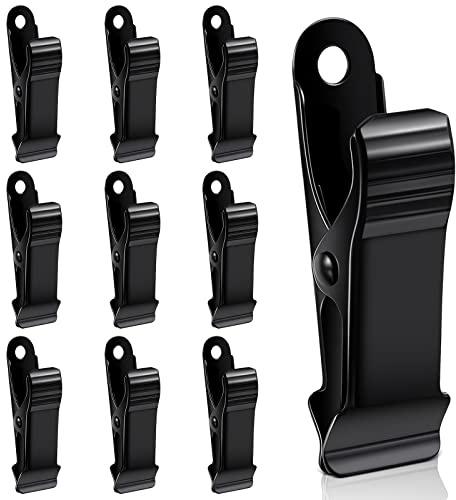 10 Pcs Metal Mini Clamps Mini Spring Clamp Crocodile Alligator Clips 1/2 Inch Wide for Work, Smooth Jaw, 5/16 Inch Capacity (Black)