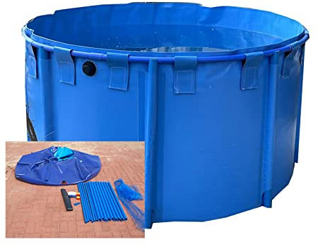 Piscinas Desmontables, Piscina sobre el suelo for niños adultos, piscina redonda con marco de acero for exteriores, juego fácil for la familia del césped del patio trasero ( Color : Azul , Tamaño : 2X