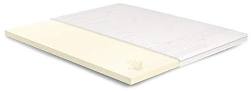 Meisterschlaf Visco Topper 180x220 cm – Höhe 7 cm – Weich & Wärmend – Memory Foam RG 50 – Oeko-TEX® Standard 100 – Tencel™ Lyocell 3D Doppeltuch-Bezug waschbar – Made in Germany