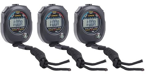 Hiraith Sport-Stoppuhr-Timer, Digitale Sport-Stoppuhr ABS 40 MAh Wasserdicht mit Alarmfunktion für Schiedsrichter für Schwimmbad