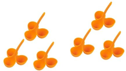 MAGICLULU 6piezas Soporte De Huevos De Silicona Cocedor De Huevos Al Vapor Compartimentos Utensilio De Cocina Para Hervir y Escalfar Material De Silicona Color Aleatorio