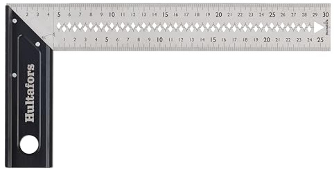 Winkel Pro 305mm x 45mm aus Aluminium von Hultafors I Toleranz von ±0,03° I 45°/90°/135° I Mit Anreißfunktion & Mittellinie I Messfunktion von Längen & Winkeln I Made in EU I 260503