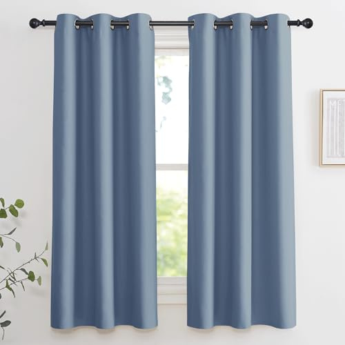 KGORGE Tenda oscurante per camera da letto, isolamento termico, per il trattamento delle finestre della camera da letto, tende a pannello, ad alta efficienza energetica per soggiorno, colore blu
