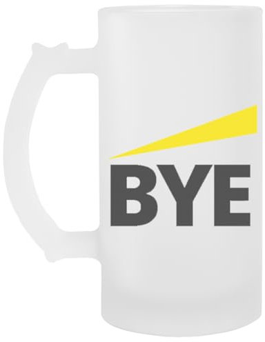 Jinbetee Bye Funny Audit Assurance Transparenter Bierglas-Trinkbecher Mit Griff