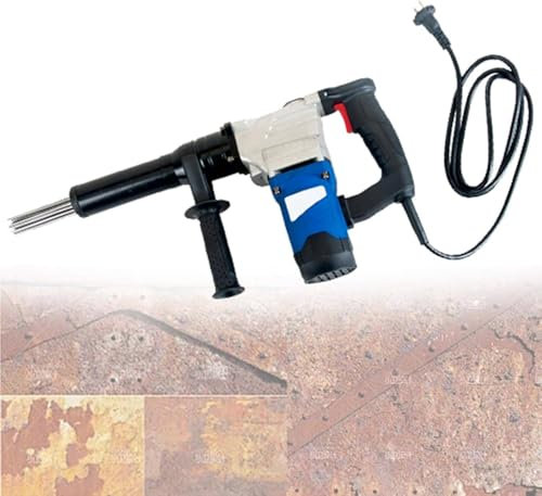 GTANND Scrostatore Elettrico ad Aghi, Pistola elettrica ad Aghi Portatile di qualità Industriale ad Alta Potenza per la rimozione di ruggine, Scorie di Saldatura e Vernice,110v