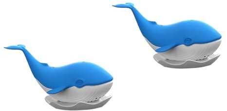 MOLUCKFU 2pcs Silicone Whale Tea Infuser Cute Loose Leaf Tea Strainer Easy to Clean Reusable Travel Steeper for Mugs and Cups for