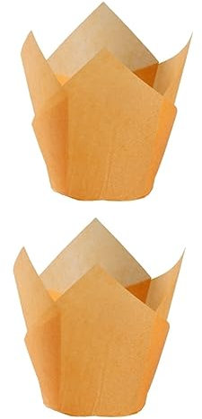 Mikinona 100pcs Tulip Cupcake Liners Paper Muffin Cups for Baking Wedding Birthday Party Decorations
