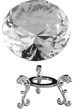 FUNOMOCYA 1satz Kristall Diamant Briefbeschwerer Mit Metallstand Hochzeitsdeko Tischdeko Elegantes Kristall Ornament Für Zuhause Und Büro Funkelndes Für Besondere Anlässe
