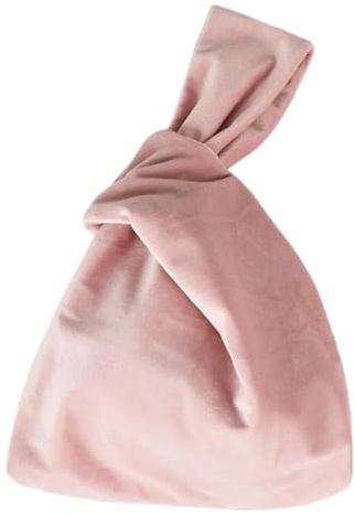 MKLHAVB Borsa da Polso con Nodo Borsa da Donna Tote Borsa Vintage in Raso di Seta Borse Tote Tutte abbinate Borse da Viaggio Tutte abbinate Borsa da Polso da Donna(Pink)