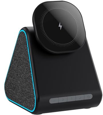 Caricatore senza fili magnetico, altoparlante caricabatterie wireless | Supporto di ricarica per telefono cellulare | Altoparlante senza fili, supporto per caricabatterie magnetico senza fili per tee