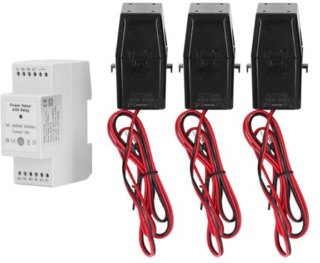 WiFiEnergy Meter with 3 CT Clamp Relay 3 Phase 4 Wire KWh Power Monitoring 90 250VAC