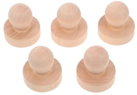 SHINEOFI 5stücke Holzgriff Für Stempel DIY-gummistempelwerkzeug Stempelgriff-zubehör Handgeschnitzter Holzgriff Für Scrapbooking Und DIY-projekte