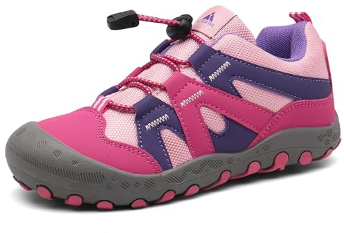 Mishansha Enfant Chaussures de Trekking Garçon Fille, Rose 28