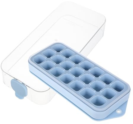 GLEAVI Bac à Glaçons Avec Couvercle Amovible Pour Cocktail Whisky Café Bacs à Glaçons Flexibles Pour Congélateur