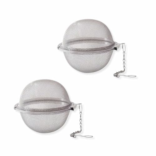 PARENCE.- Lot de 2 Boules à Thé Inox – Infuseur à Thé en Acier Inoxydable avec Chaînette | Filtre à Thé