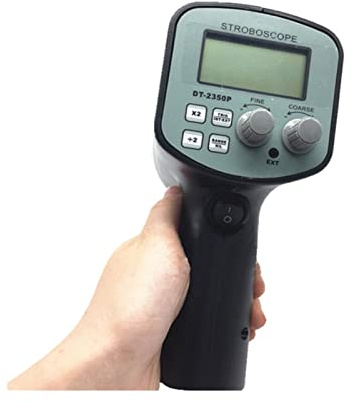 Estroboscopio, Estroboscopio digital de mano DIRIGIÓ Tacómetro de estroboscópico flash DT-2350PB Medida de alta resolución Rango de analizador de flash de velocidad rotativa 50-40000 Fpm
