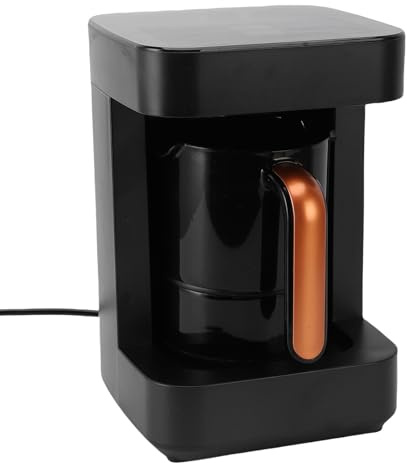 Focket Cafetière Turque, Cafetière Turque électrique avec Coussin de Lait, 11 Modes de Chauffage et écran Tactile LCD, Machine à café Turque de Commande de Température Portable (Prise UE)