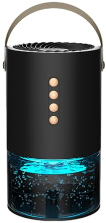 Dehumidifier for Home,Portable Mini Dehumidifiers for Bedroom,1300ml Electric Dehumidifier with Ultra Quiet & Auto Shut off Colorful LED Portable for Wardrobe Bathroom Closet RV Bedroom Garage (Black)